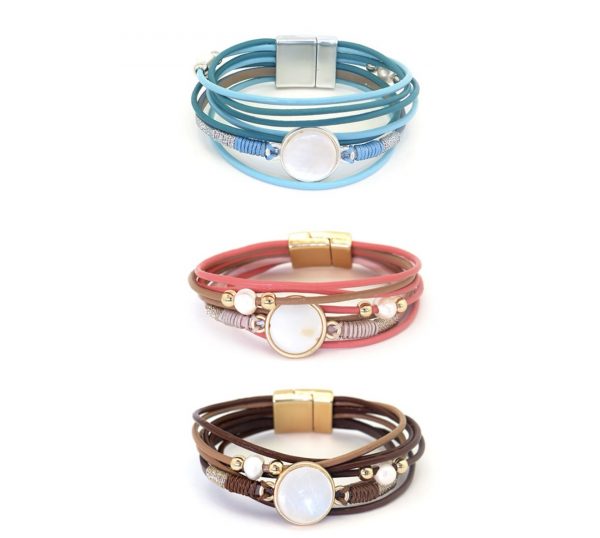 Pulseras Tahití - cuero