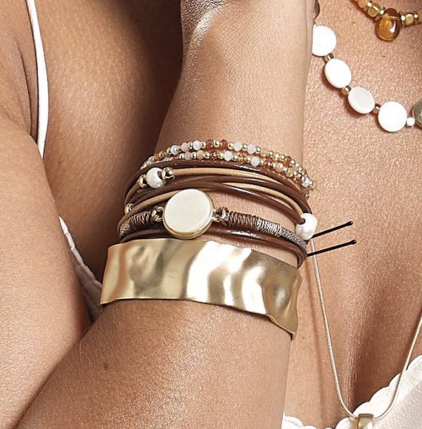 Pulseras Tahití - cuero - Imagen 2
