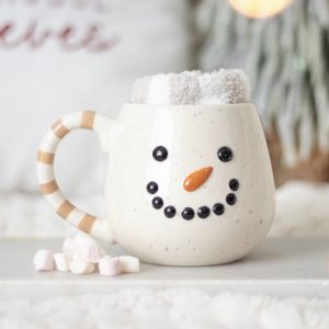 Mug con calcetines snowman
