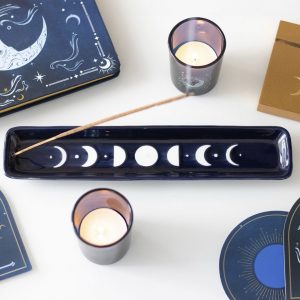 Porta inciensos cerámica blue moon