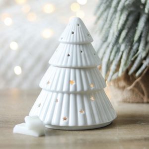 Quemador blanco árbol de navidad aceites/melts