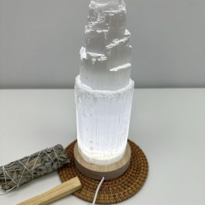 Lámpara monolito de selenita 25cm